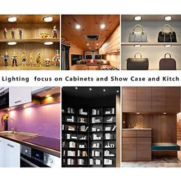 CRISETEK Puck Lights with Smart Control & Dimmable Options