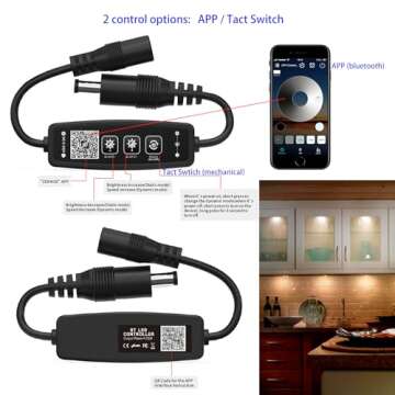 CRISETEK Puck Lights with Smart Control & Dimmable Options