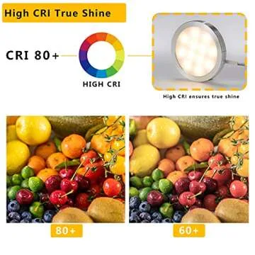 CRISETEK Puck Lights with Smart Control & Dimmable Options