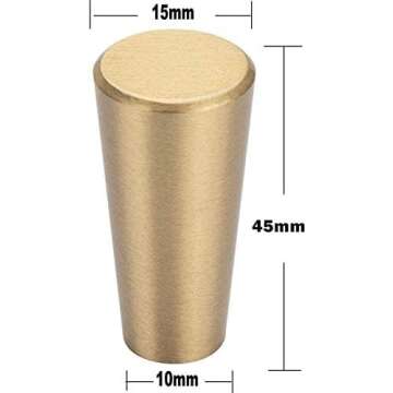 YANGQIHOME Pack of 4, Gold Brass Decorative Wall Hooks Towel Hook, Coat Hook Hangers Wall Mounted (Conical)