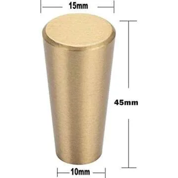 YANGQIHOME Pack of 4, Gold Brass Decorative Wall Hooks Towel Hook, Coat Hook Hangers Wall Mounted (Conical)