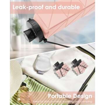 Infitran Collapsible Water Bottles, BPA-Free Leak-Proof Silicone Foldable Water Bottle Cup 20.6oz, Durable Lightweight Bottle for Gym Travel Camping Hiking Running Sport,Pink