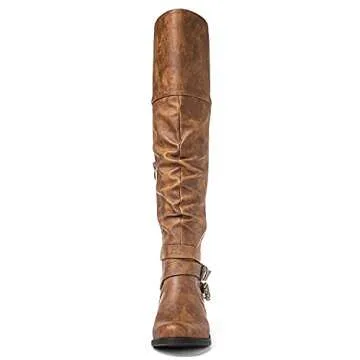 GLOBALWIN Vegan Thigh High Boots for Stylish Comfort