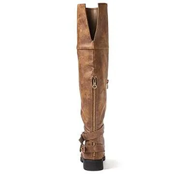 GLOBALWIN Vegan Thigh High Boots for Stylish Comfort