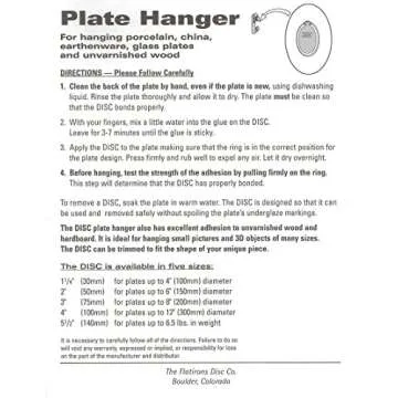 Flatirons Disc Adhesive Plate Hanger Set for Perfect Display
