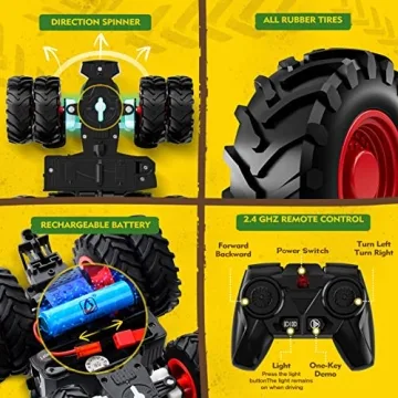 Uarzt RC Tractor Toy Set for Kids - Fun Birthday Gift!
