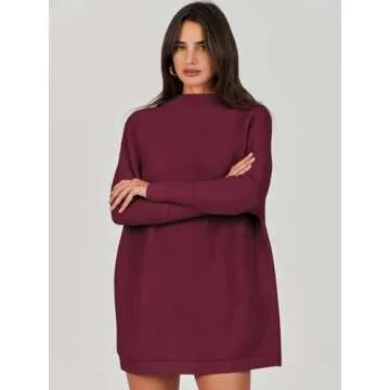 ANRABESS Women Oversized Turtleneck Sweater for Fall