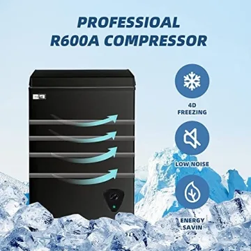 WANAI Mini Chest Freezer 3.5 Cu.Ft Adjustable