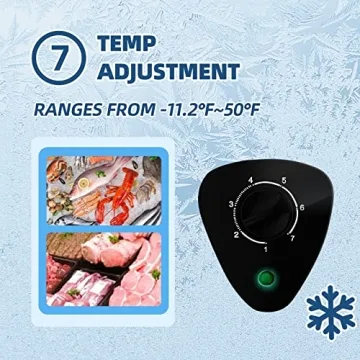 WANAI Mini Chest Freezer 3.5 Cu.Ft Adjustable