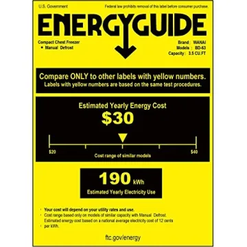 WANAI Mini Chest Freezer 3.5 Cu.Ft Adjustable