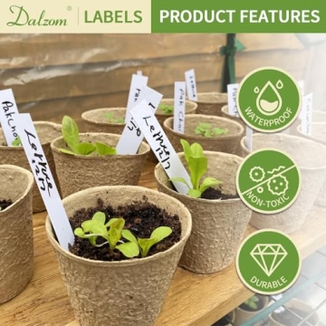 Dalzom Waterproof Plant Labels - 300Pcs for Gardening