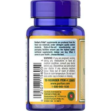 Puritan's Pride Vitamin D3 1000 IU Softgels - 100 Count