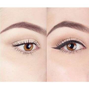 The Flick Stick Winged Eyeliner Stamp by Lovoir, Waterproof Make Up, Smudgeproof, Long Lasting Liquid Eye liner Pen, Vamp Style Wing, 2 Wingliner Pens (8mm Mini, Midnight Black)