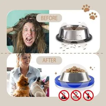 SoulThink® Ant Proof Cat Dog Bowl Tray - 2024 New Innovation Anti Ant Pet Food Dish Indoor No Chemical No Water Needed Different from Traditional Ant Trap (Royal Blue)