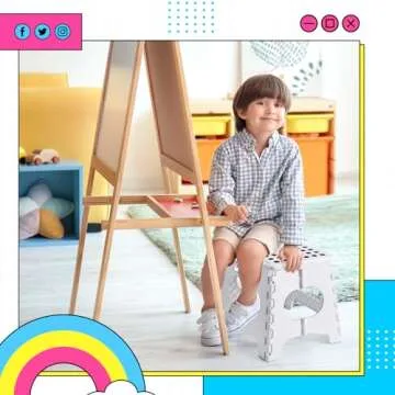 Delxo 11 Inch Folding Step Stool - Safe and Portable