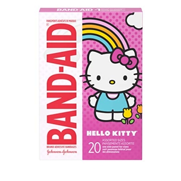 Hello Kitty Adhesive Bandages – Fun Designs for Kids & Adults (20 ct)