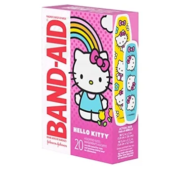 Hello Kitty Adhesive Band-Aids for All Ages - 20 ct
