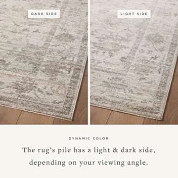 Loloi Magnolia Home Millie Collection Rug in Silver/Dove