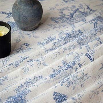 GLORY SEASON Rustic Tablecloth Farmhouse Blue Design 52x70