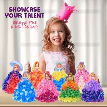 Yrinfay Poke-In Art Craft Kit for Kids - DIY Magical Princesses & Accessories