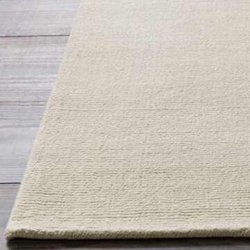 Hauteloom Brockton Solid Wool Area Rug for Living Spaces