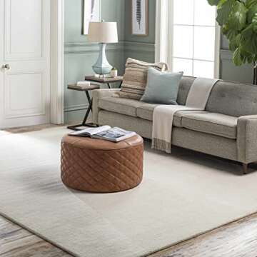 Hauteloom Brockton Solid Wool Area Rug for Living Spaces