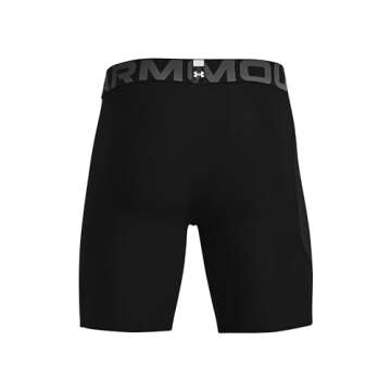 Under Armour Men's Armour HeatGear Compression Shorts , Black (001)/Pitch Gray, X-Large