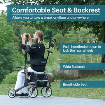 ELENKER Upright Walker for Seniors - Lightweight & Comfortable