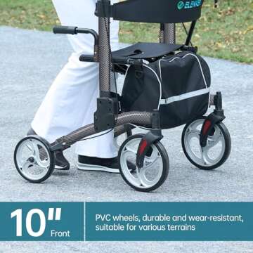ELENKER Upright Walker for Seniors - Lightweight & Comfortable