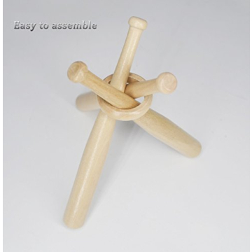 Stylish ZHTOOL Wooden Baseball Display Stand Holder