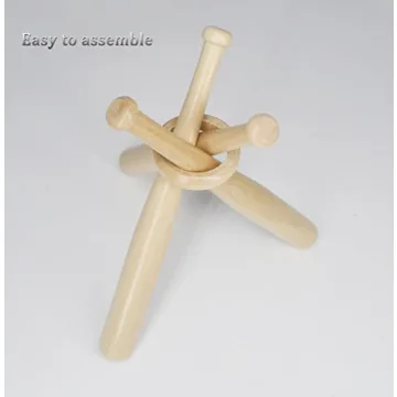 Stylish ZHTOOL Wooden Baseball Display Stand Holder