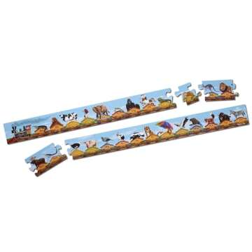 Melissa & Doug Alphabet Train Jumbo Jigsaw Floor Puzzle - Letters and Animals (28 pcs, 10 feet long)