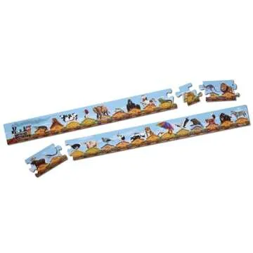 Melissa & Doug Alphabet Train Jumbo Jigsaw Floor Puzzle - Letters and Animals (28 pcs, 10 feet long)