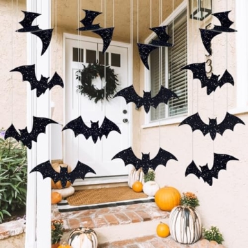 Pawliss 10 Pcs Halloween Bat Stickers for Spooky Decor