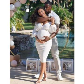 Peauty Maternity Dress for Photoshoot Baby Shower Dress Maternity Shapewear Underwear Support Belly ...