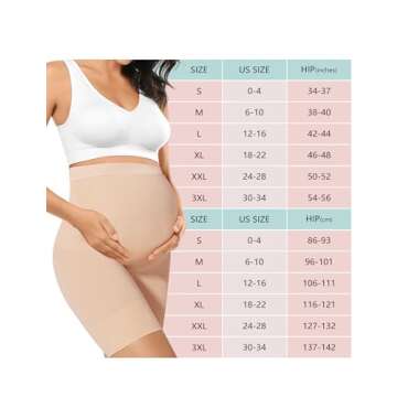 Peauty Maternity Dress for Photoshoot Baby Shower Dress Maternity Shapewear Underwear Support Belly Bands for Pregnant Maternity Skirt Panties Gender Reveal Dress Baby Shower Dress for Mom be(Nude M)