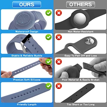 Waterproof Air Tag Bracelet for Kids - 2 Pack, Stylish & Safe