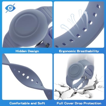 Waterproof Air Tag Bracelet for Kids - 2 Pack, Stylish & Safe