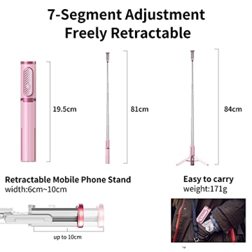 Colorlizard Selfie Stick Tripod with Remote & Rotation