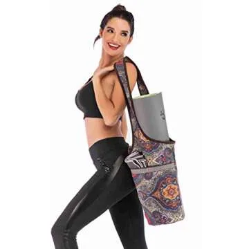 Stylish and Spacious Ewedoos Yoga Mat Tote Bag