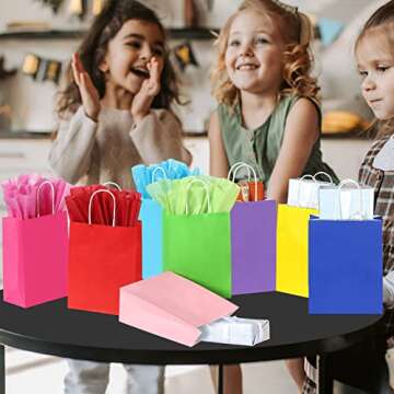 BLEWINDZ 64-Piece Colorful Gift Bags Bulk with Tissues - Perfect for All Occasions!