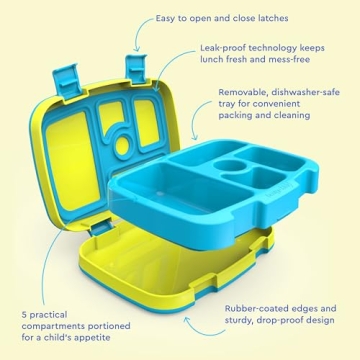 Bentgo Kids Bento Lunch Box - 5-Compartment & Leak-Proof
