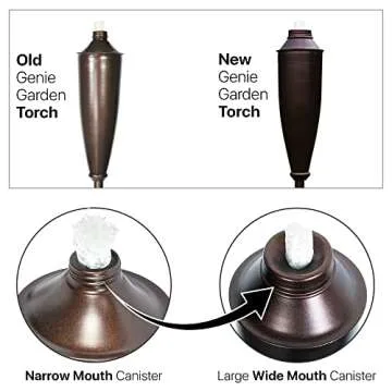 Garden Torches for Outside -Deco Home Pack of 4 Metal Garden Torches Citronella Oil for Outdoor Ambiance - Decorative and Functional Citronella Torches for Patio, Lawn, and Backyard- Bronze