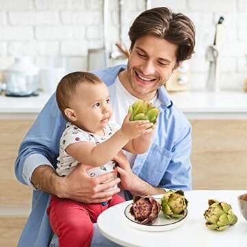 Luckforest Artificial Artichokes, Small Simulation Artichoke Fake Fruits for Home Kitchen Decor Wedd...