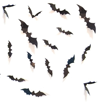 DIY PVC 3D Decorative Scary Bats Wall Decals for Halloween