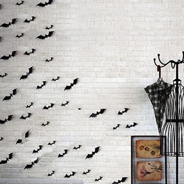 DIY PVC 3D Decorative Scary Bats Wall Decals for Halloween