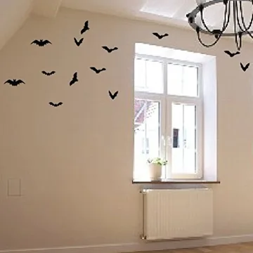 DIY PVC 3D Decorative Scary Bats Wall Decals for Halloween