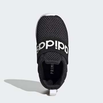 adidas Kids Lite Racer Adapt 4.0 Running Shoe, Black/Black/White, 7 US Unisex Toddler