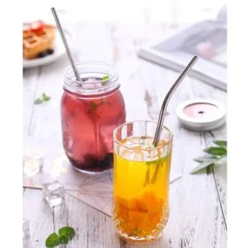 HuaQi Stainless Steel Straws - Eco-Friendly & Reusable