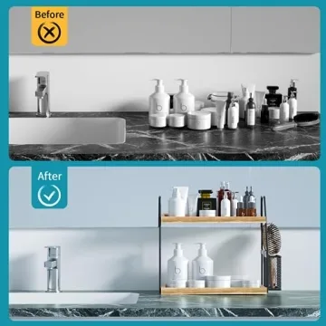 Elegant Nroech Bathroom Organizer: 2-Tier Counter Shelf